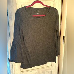 Banana Republic Charcoal T Shirt Material with Bell Sleeves Bell approx 10"